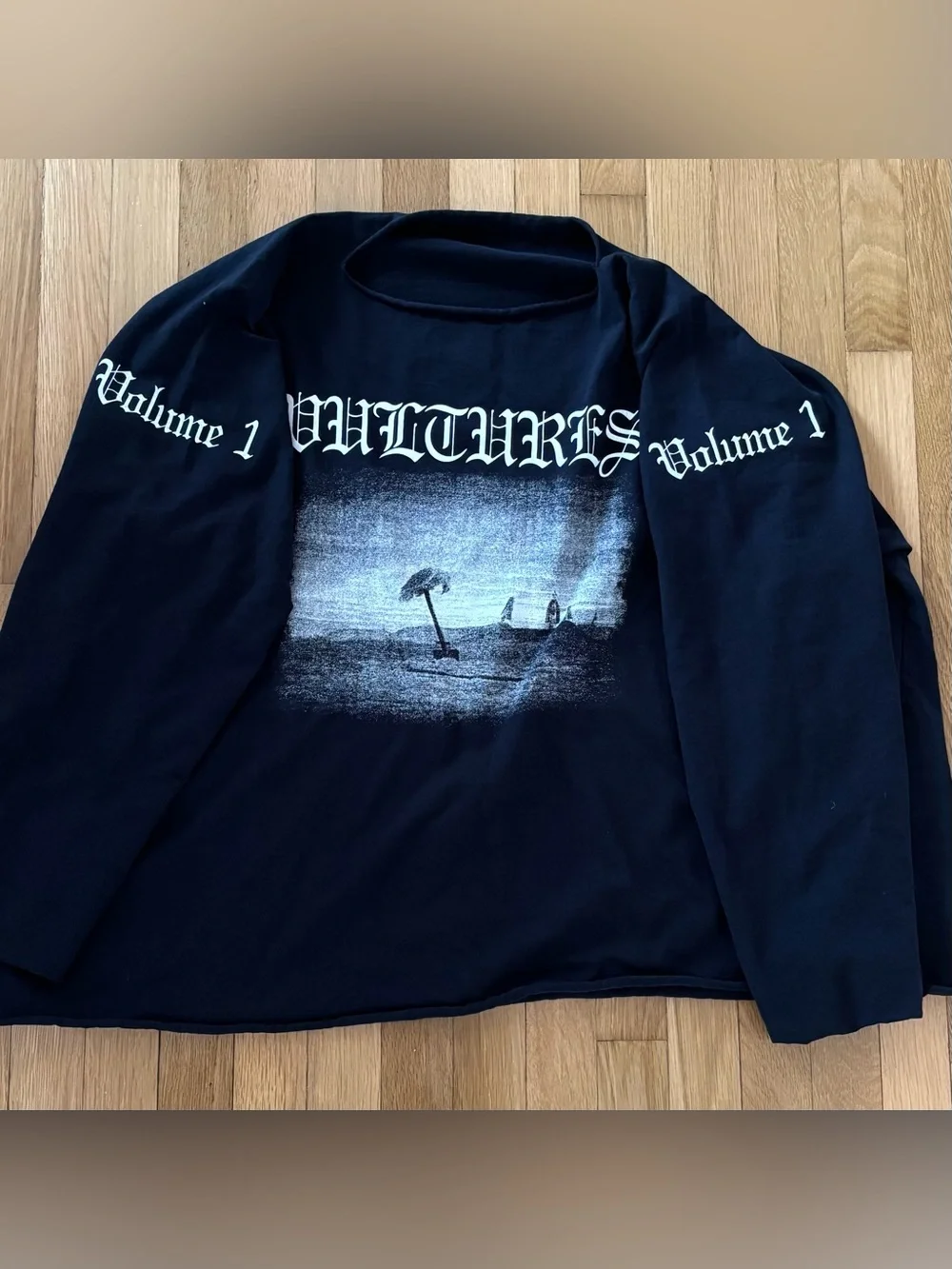 Kanye West Vultures Long Sleeve Shirt Black Size 3 YZY Ye Merch Large XL Boxy